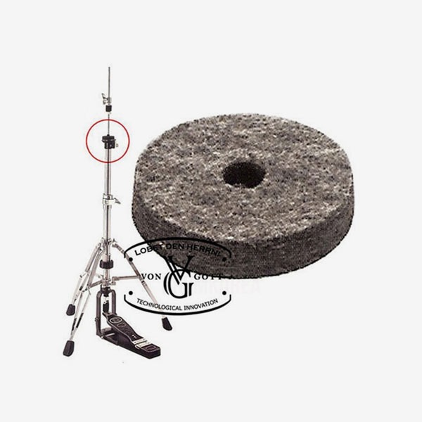 VONGOTT GJ13 Phone Gert High Hat Cymbal Bottom Support Cup Felt Washer Made in Taiwan 006624