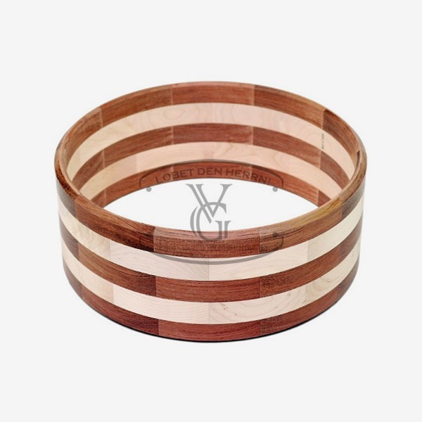 Cost-effective solid drum shell VONGOTT BMB1455-S2 Bu Binga-Maple-Bu Binga-Maple-Bu Binga Solid Segment Double Stripe Block Shell 006839 produced in Taiwan