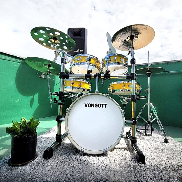 VONGOTT RMP1 Travel Compact 5-Piece Rack Drum Kit
