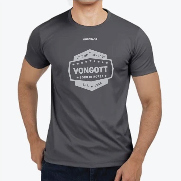 VONGOTT Front BIG MARK BONGUT DRUMMARK Sports Fabric T-shirt 016957